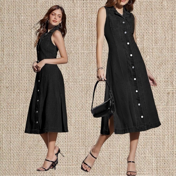 Dresses & Skirts - True thick denim midi dress